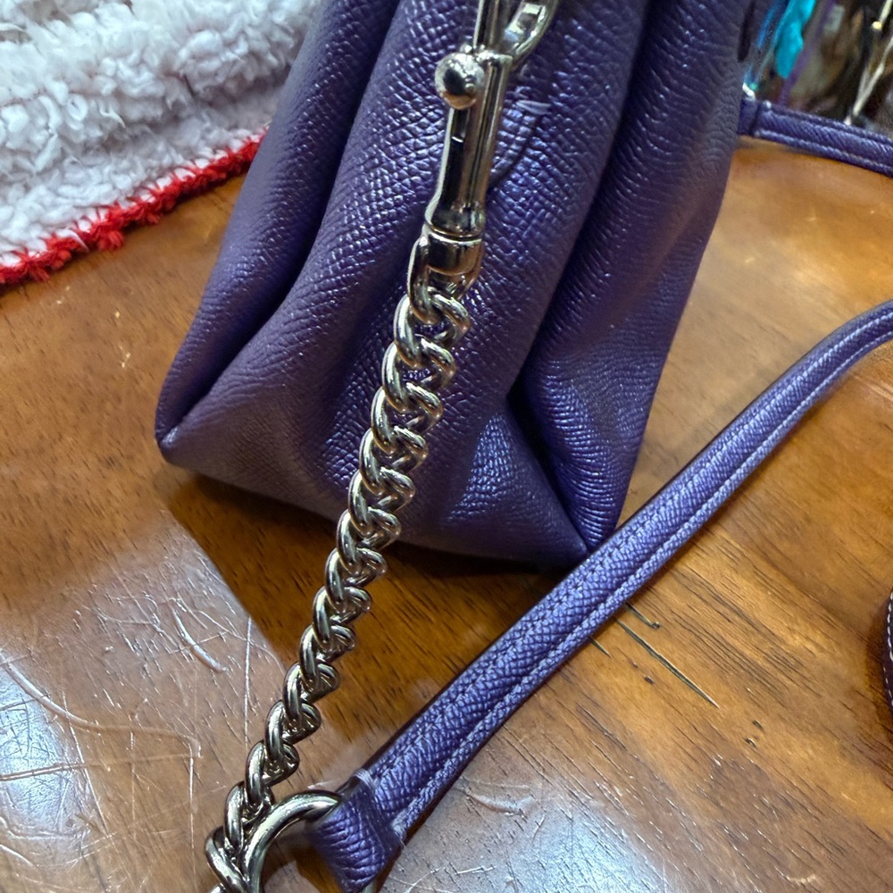 Coach Metallic Purple Crossbody Bag - Picture 5 of 12